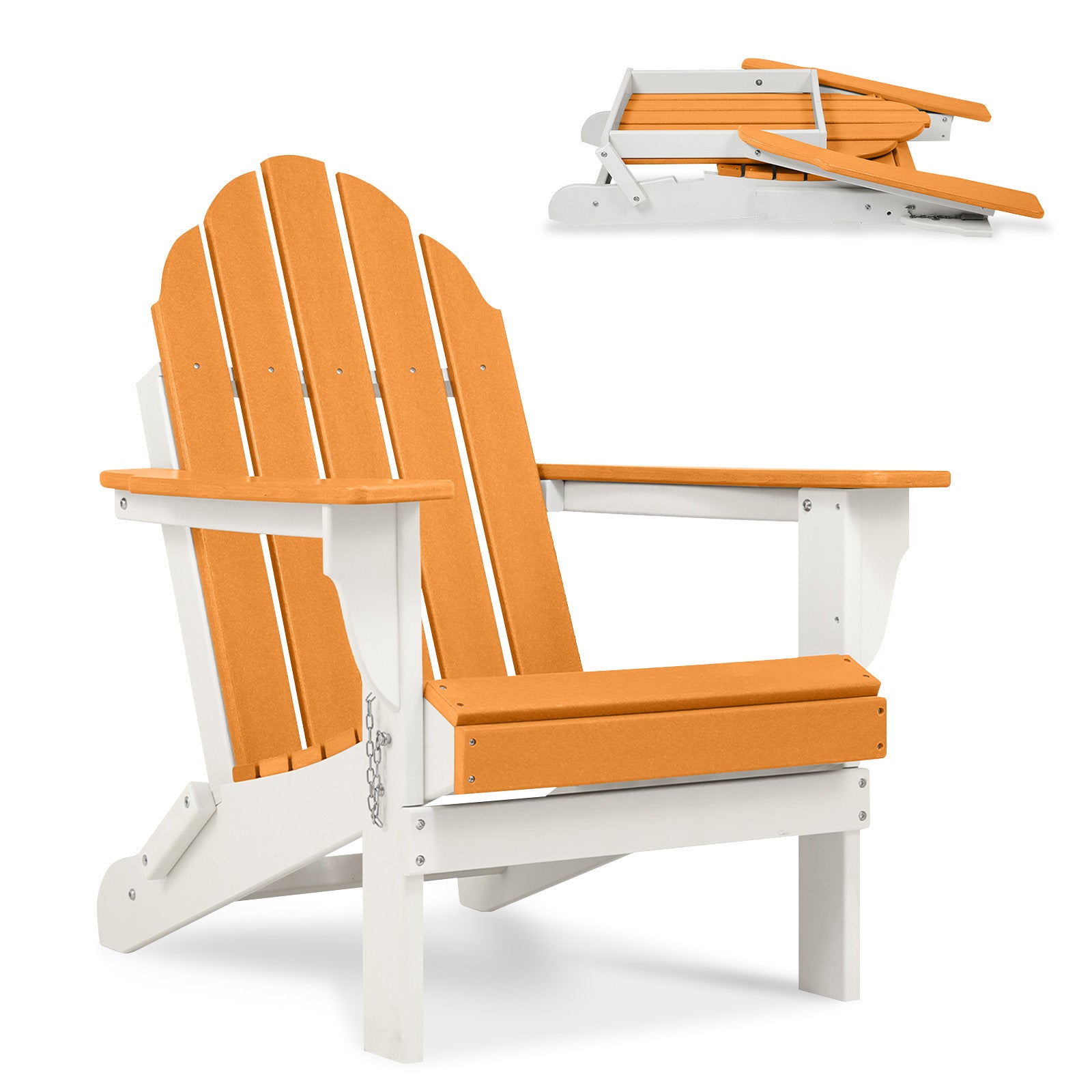 32(L)x22(W)x37(H) inch Folding Adirondack Chair - Aoodor